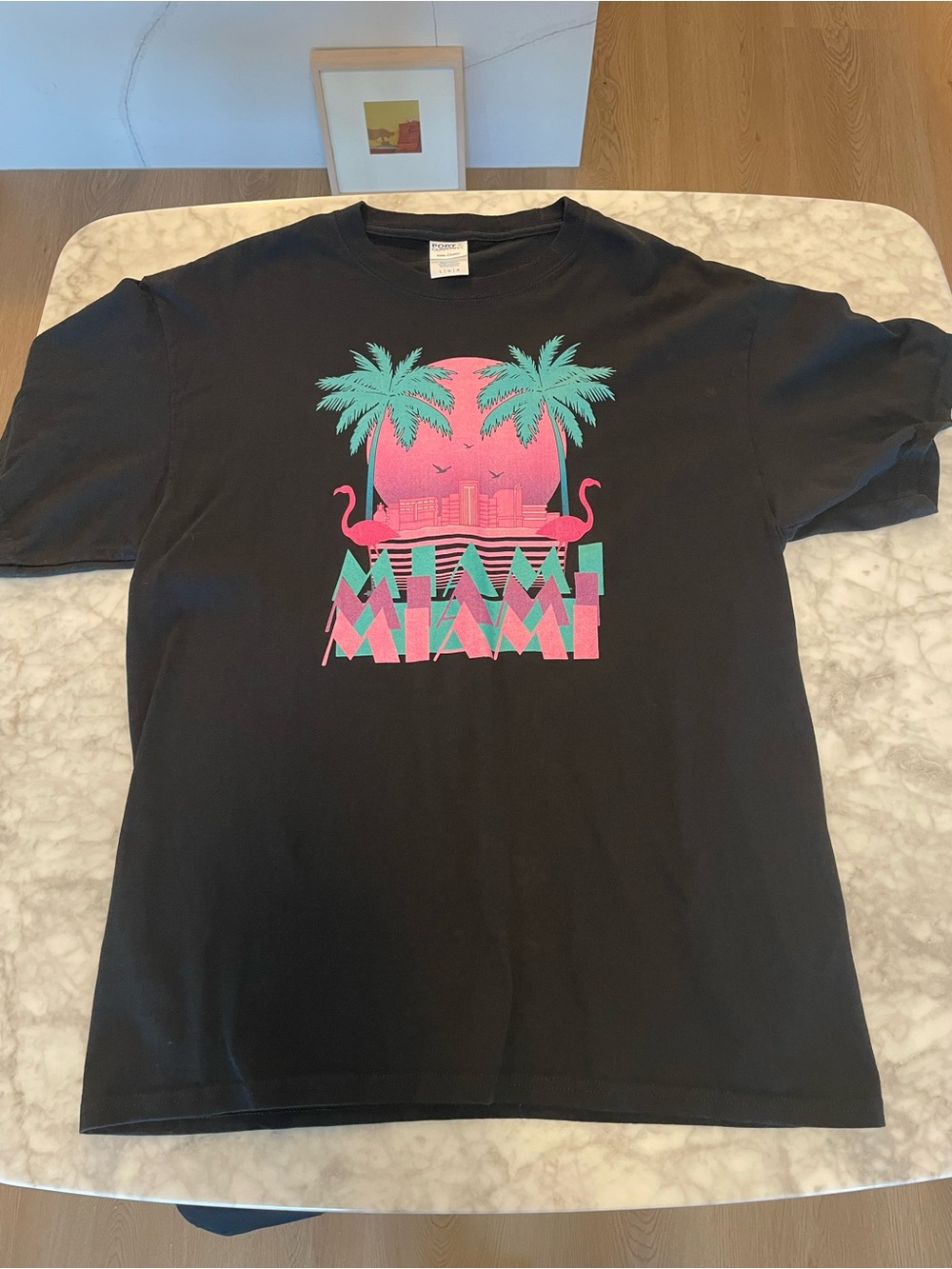 Miami Art Deco Black Tee